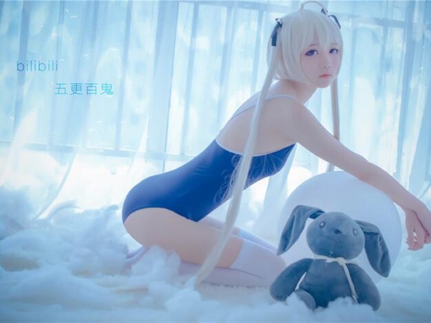 五更百鬼猫娘甘雨COS写真解析：原神角色与猫娘元素融合